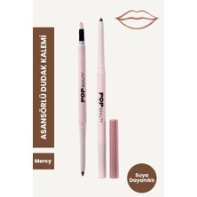 Pop Beauty Dudak Kalemi, Suya Dayanıklı, Asansörlü, Waterproof Lıplıner- Mercy