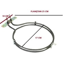 Fırın Rezistans Turbo 2600W 220V ÇAP:18CM 6,5mm Ouer (Geniş Flanş)
