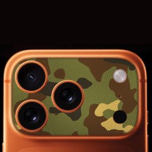 Senada iPhone 17 Pro Max Tam Kaplayan Kamera Çerçeve Koruyucu Desenli Baskılı - Çöl Askeri