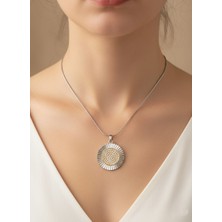 Çelik Yuvarlak Model Kolye