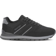 Slazenger SANCHEZ I Erkek  Siyah / Koyu Gri Günlük Spor Ayakkabısı