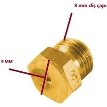 Universal Enjektör 9no Diş:8mm