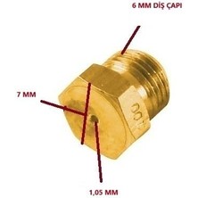 Universal Enjektör 7no 1,05 Lik Diş:6mm
