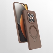 Farma Teknoloji Redmi Note 15 Pro Plus Kılıf M-Safe Şarj Özellikli Standlı Zore Samara Kapak - Desert Gold