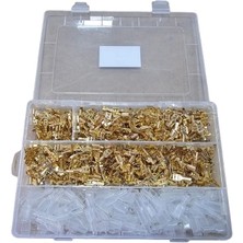 Universal Kablo Soketi Set Geçmeli Dişi Terminal 600 Adet 6,3mm -200ADET KILIF-100 Adet 4,8mm Küçük