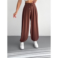 Gugus Kadın Modal Kumaş Şalvar Trend Model Paça ve Bel Detaylı  Rahat Kesim Eşofman