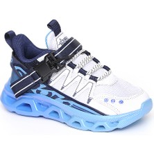 Pepino 2193 Erkek Çocuk Beyaz-Lacivert Spor Ayakkabı