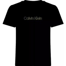 Calvin Klein Kadın Ck Yazı Detay Kısa Kol Bisiklet Yaka Siyah T-Shirt LV047E821G-UB1