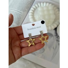 Hercy Zirkon Taşlı Yıldız Model Paslanmaz Çelik Küpe