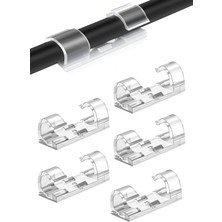 Tasarım Evi 10 Adet Kablo Düzenleyici Klips Duvar Fayans Cam Kablo Tutucu Yapışkanlı Klips Kablo Sabitleme