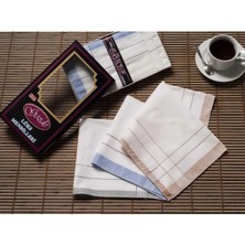 Mira Home Siyah Kutulu 42X42 cm 12 Adet Kumaş Mendil-Gm 01