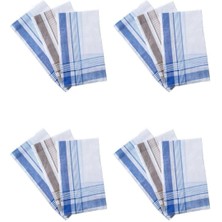 Mira Home 12 Li El Cep Beyaz Kumaş Mendil 39X39 cm Pamuklu Ym 01