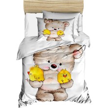 Mira Home Yenidoğan Kız / Erkek Unisex Bebek Nevresim Takımı %100 Pamuklu Civciv