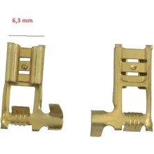 GWEST Terminal Kısa Erkek Krom 6,3 mm (Paket :200 Ad)