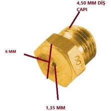 Universal Enjektör 6no 1,35 Lik DİŞ:4,50MM