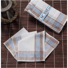 Mira Home Şah 30X30 Cm. Bir Düzine 12 Adet Mendil Şah Kahve