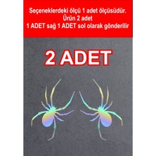 Sticker Usta 2 Adet Örümcek Sticker Hologram Janjan Çok Renkli  Araba Oto Motosiklet Sticker 00102
