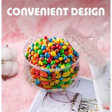 Meli Collection Elmas Kesim Kristal Görünümlü Cam Şekerlik & Lokumluk