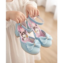Surpie Shoes Çocuk Topuklu Ayakkabı, Kuromi Desenli Ayakkabı, Çocuk Abiye Ayakkabı