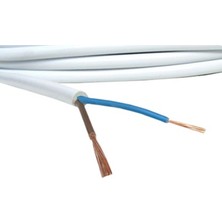 2x0,75 Mm2 Ttr H05VV-F Beyaz Kablo Öznur