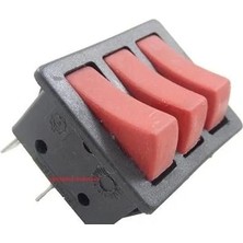 Universal Anahtar Şalter 3 Li Kırmızı 16A 220V (Işıksız)