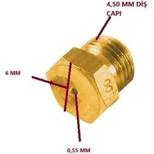 Universal Enjektör 6no 0,55 Lik DİŞ:4,50MM