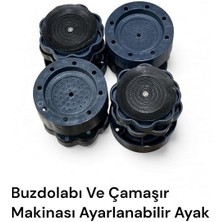 Universal Ayarlanabilir Buzdolabı ve Çamaşır Makinesi Ayağı (4'lü) Dayanıklı Malzeme ile Güçlü Destek