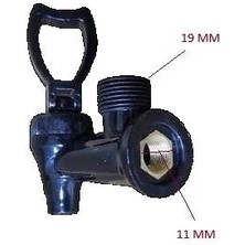 Universal Plastik Semaver Musluk Dıştan Dişli Göstergeli (Dişi)