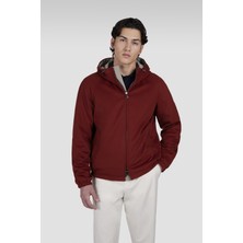 Paul & Shark Erkek Regular Fit Kapüşonlu Çift Taraflı Kaşmir Bej-Bordo Ceket 15312426-533