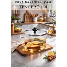 Penthouse Carlton Siyah Kapaklı Isıya Dayanıklı Cam Tencere