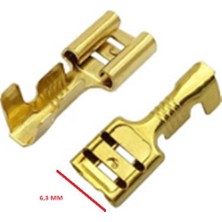 Universal Terminal Soket Dişi 6,3 mm Sarı (Adet)