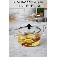 Penthouse Carlton Siyah Kapaklı Isıya Dayanıklı Cam Tencere