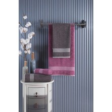 Mira Home 4 Lü Kadın Erkek Banyo Havlusu Takımı Oscar Mürdüm Antasit