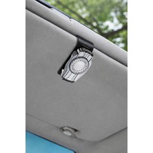 Mega Oto Market Araç Içi Gümüş Renk Gözlük Tutucu – Oto Güneşlik Klipsi Gözlük Askı Aparatı