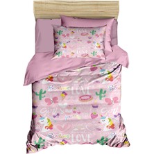 Mira Home Dijital Baskılı 3D Pamuklu Yenidoğan Bebek Nevresim Takımı Girl Love