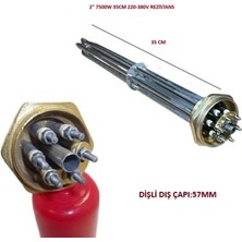 Universal Rezistans 2" 7500W 35 cm 8,5mm 220-380V Dolgusuz (1089K)