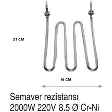 Sinan Semaver Rezistansı 2000W 22X16CM 8,5mm Cr-Ni (SMR015)
