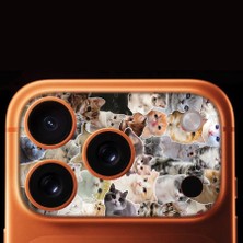 Senada iPhone 17 Pro Max Tam Kaplayan Kamera Çerçeve Koruyucu Desenli Baskılı - Cats World