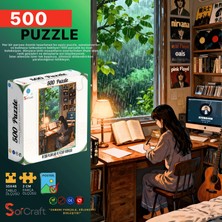 Soi Craft 500 Parça Puzzle Retro Plaklar ve Kitap Kokulu Odam Anime