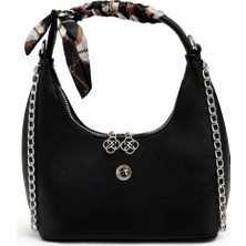 Yonca Detaylı Fularlı Zincir Askılı Çanta