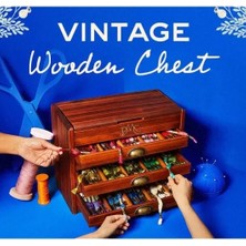 Tulip Dmc 500'LÜ Muline Nakış Ipliği Seti – Çam Ağacı Ahşap Sandık