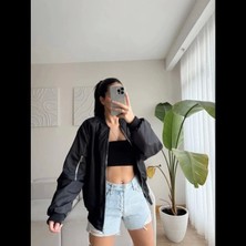 Barış Beauty Unisex Içi Astarlı Düz Bomber Ceket - Siyah