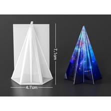 Hobiflex Silikon Kalıp Taş Tozu Ithal Çizgili Orgonit Piramit Yüzük Konik Kalıp Epoksi Reçine HB90-0144