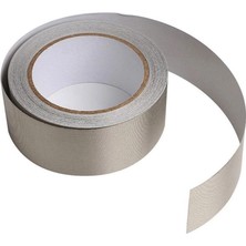 Voltaj 20 Metre Gümüş Iletken Gri Kumaş Bant 10MM