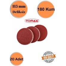 mobilyap Tomax 20 Adet 180 Kum Deliksiz 115 mm Cırt Zımpara Kağıdı El Zımparaları Avuç Içi Spiral Taşlamalı