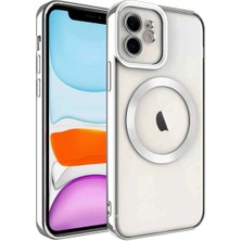 Zemira Newface Iphone 12 Kılıf Kross Magneticsafe Kapak - Gümüş