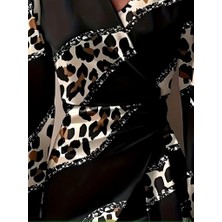 Barış Beauty Kadın Uzun Kollu Kruvaze Yakalı Asimetrik Detaylı Mini Modal Elbise