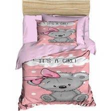 Mira Home Yenidoğan Kız Bebek Nevresim Takımı %100 Pamuklu Its A Girl