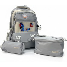 Benitto Kids Relaxion 3'lü Set Aksesuarlı Çocuk Ilkokul Çantası Kalemlikli Beslenme Çantalı Sırt Çantası 1940