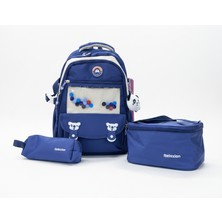 Benitto Kids Relaxion 3'lü Set Aksesuarlı Çocuk Ilkokul Çantası Kalemlikli Beslenme Çantalı Sırt Çantası 1940